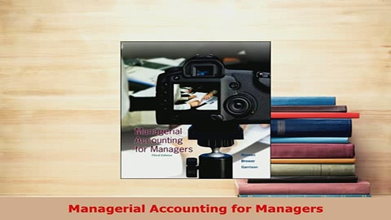 PDF  Managerial Accounting for Managers Ebook