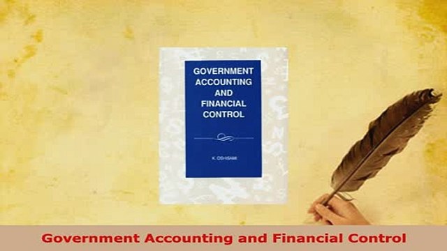 Download Government Accounting and Financial Control Free Books