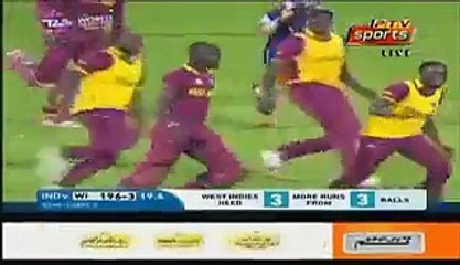West Indies celebrates win over India in Semi Final
