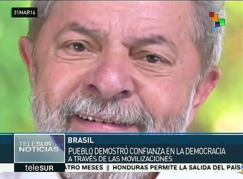 Lula afirma que movilizaciones reflejan la confianza en la democracia