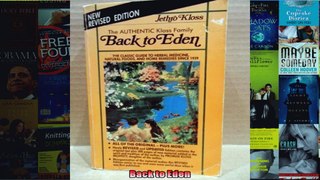 Read  Back to Eden Full EBook Online Free