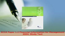 PDF  ACCA Paper 12 Financial Information for Management 2004 Study Text Read Online