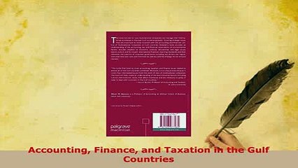 Download  Accounting Finance and Taxation in the Gulf Countries Read Online