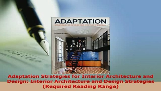 PDF Adaptation Strategies for Interior Architecture and Design Interior Architecture and Ebook