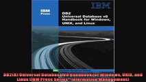 DB2R Universal Database V8 Handbook for Windows UNIX and Linux IBM Press