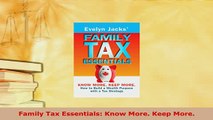 Download  Family Tax Essentials Know More Keep More Free Books