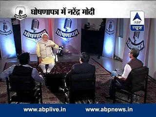 Narendra Modi in GhoshanaPatra on ABP News - Full Episode 8