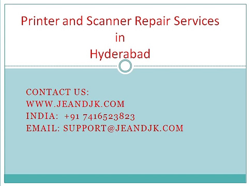Printer Repair Service Centre in Hyderabad at your door step.