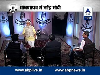 Narendra Modi in GhoshanaPatra on ABP News - Full Episode 10