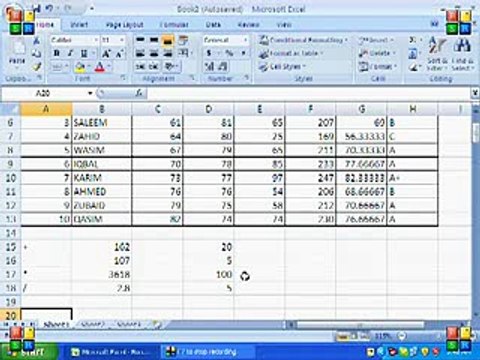 MS Excel Tutorial Urdu Part 5 By Irfan Wazir Ali1