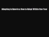 Read Adopting in America: How to Adopt Within One Year Ebook Free