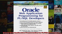 Oracle Web Application Programming for PLSQL Developers