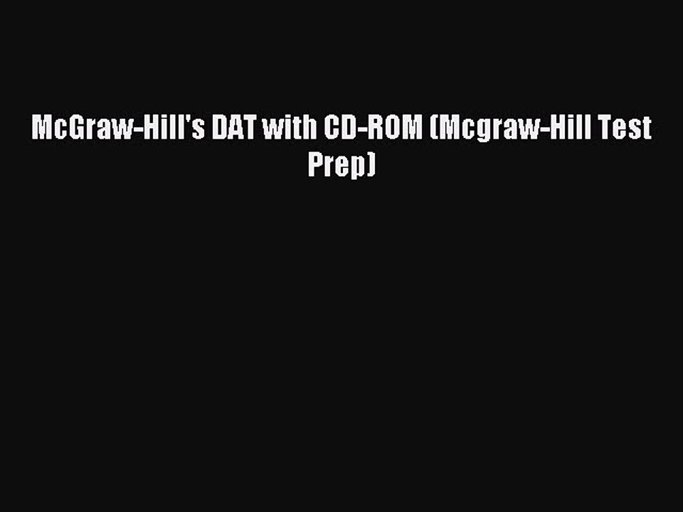 Read McGraw-Hill's DAT with CD-ROM (Mcgraw-Hill Test Prep) Ebook Free