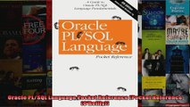 Oracle PLSQL Language Pocket Reference Pocket Reference OReilly