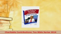 PDF  Charitable Contributions Tax Bible Series 2016 PDF Book Free
