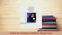 PDF  ACCA F6 Taxation FA2014 Study Text PDF Book Free