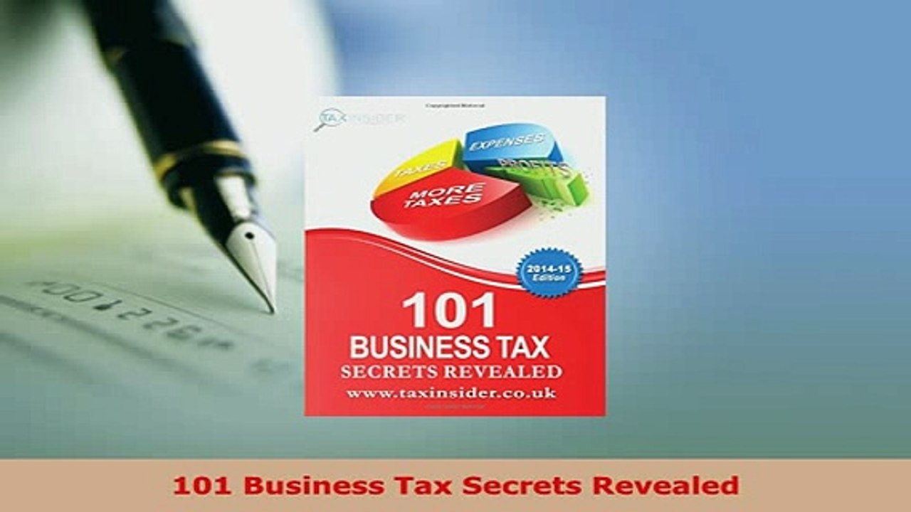 PDF  101 Business Tax Secrets Revealed PDF Book Free