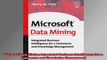 Microsoft Data Mining Integrated Business Intelligence for eCommerce and Knowledge