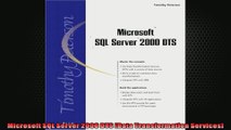 Microsoft SQL Server 2000 DTS Data Transformation Services