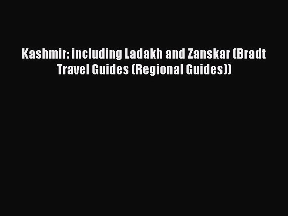 PDF Kashmir: including Ladakh and Zanskar (Bradt Travel Guides (Regional Guides))  EBook