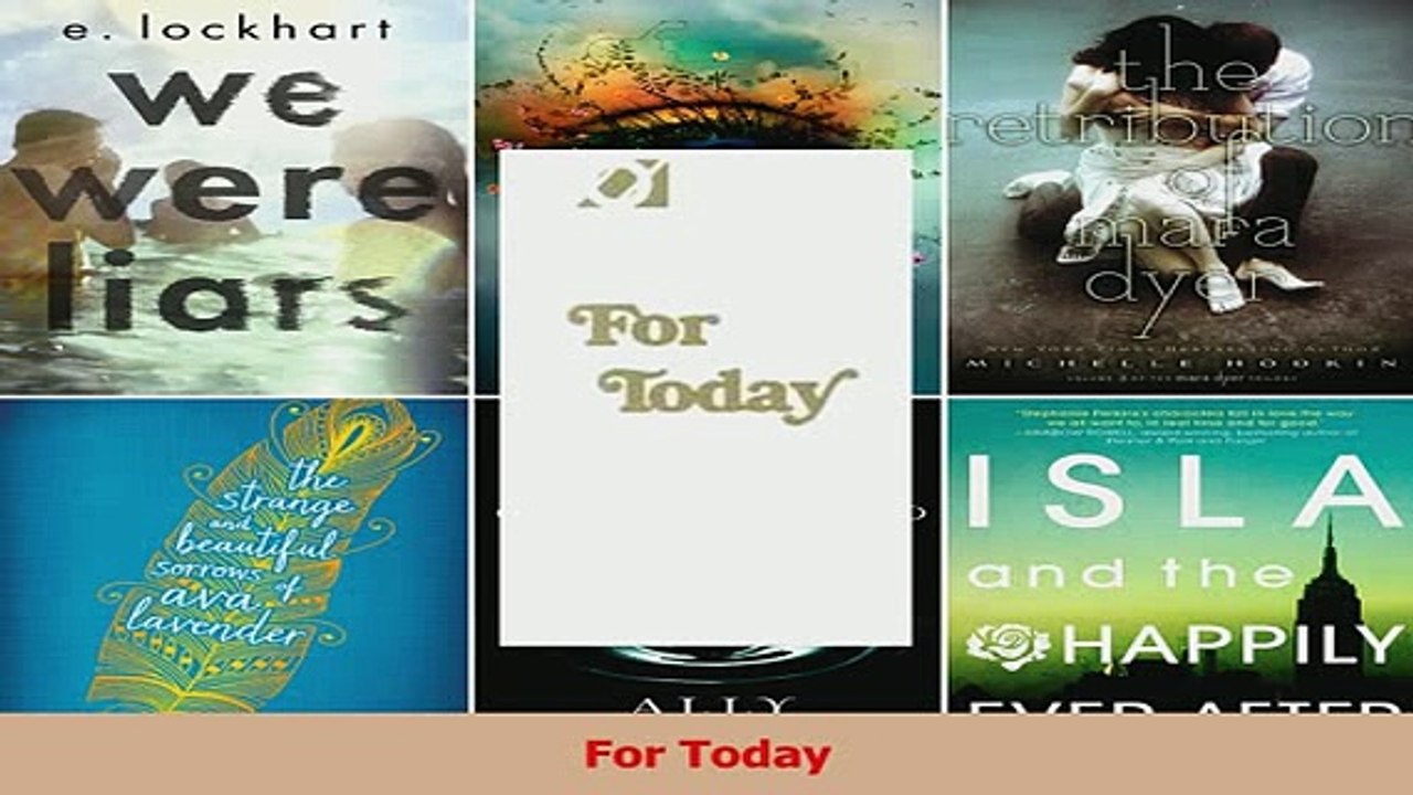 Read  For Today Ebook Free