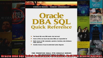 Oracle DBA SQL Quick Reference Prentice Hall PTR Oracle Series