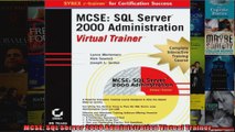 MCSE SQL Server 2000 Administration Virtual Trainer