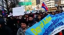 Khmernewstime - Thousands of Cambodian People Hold Demonstration in Korea - Part3/5