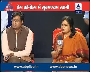 Dr Subramanian Swamy Press Conference with ABP News 11