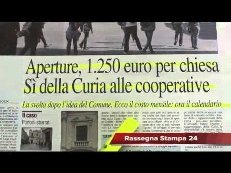 Rassegna Stampa 1 Aprile 2016 - leccenews24.it -