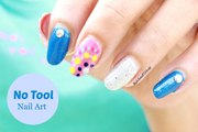 DIY Nail Art Without any Tools  - Easy nail art designs no tools needed
