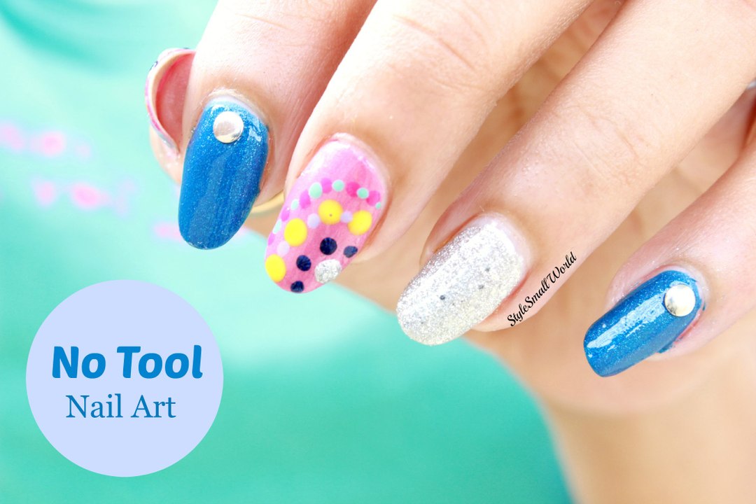 DIY Nail Art Without any Tools  - Easy nail art designs no tools needed