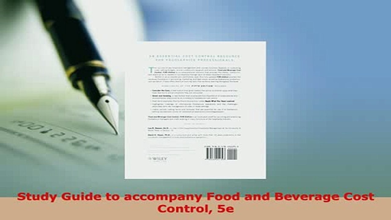 Download  Study Guide to accompany Food and Beverage Cost Control 5e Read Online