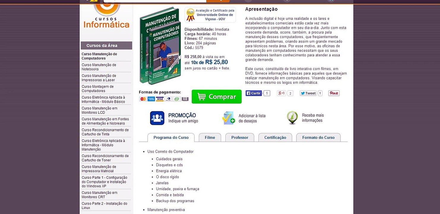 Curso Manutenção de Computadores