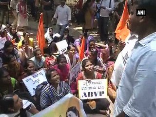 Bengaluru ABVP activist protests against PUC