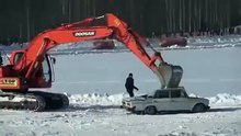 Don't mess with heavy equipment