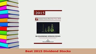 PDF  Best 2015 Dividend Stocks Ebook