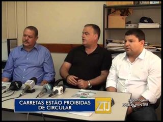 30-11-2015 - PROIBIÇÃO DE CIRCULAÇÃO DE CARRETAS - ZOOM TV JORNAL