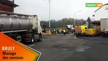 Blocage des camions sur la N5 à Brûly