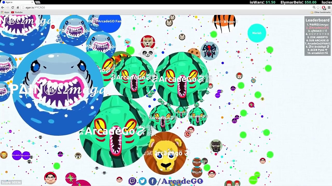 Agar.io ArcadeGo Clan Lets Eat Them All Agario Live Stream