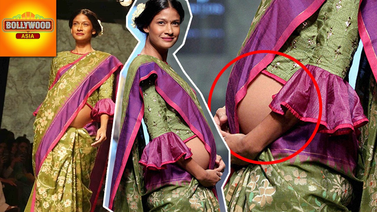 Model Carol Gracias Flaunts BABY BUMP On Ramp | Lakme Fashion Week 2016 |  Bollywood Asia