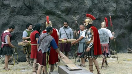 CRUCIFIXION DE JESUS EN EL CALVARIO DE DURANGO MEXICO.