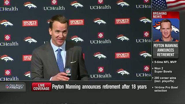 Peyton Manning Retirement Press Conference (Full) NFL News 20