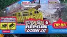 Unboxing Thomas & Friends Toy Train Trackmaster Crash & Repair Diesel 10!