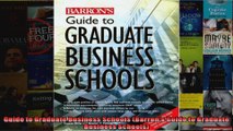 Guide to Graduate Business Schools Barrons Guide to Graduate Business Schools