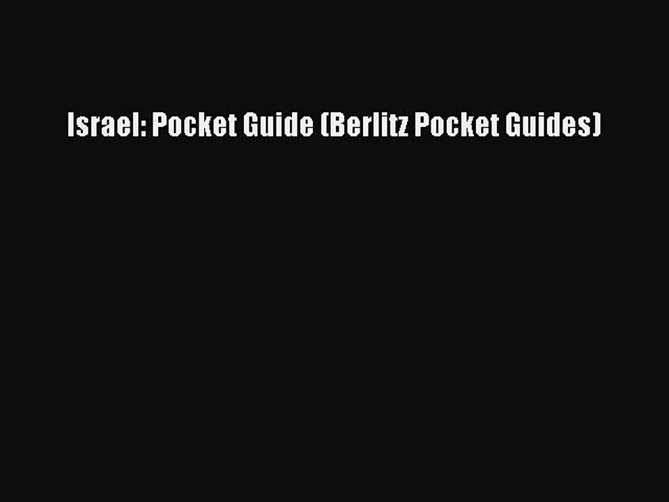 Download Israel: Pocket Guide (Berlitz Pocket Guides) Ebook Online