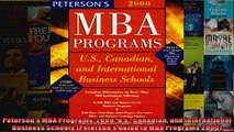 Petersons MBA Programs 2000 US Canadian and International Business Schools Petersons
