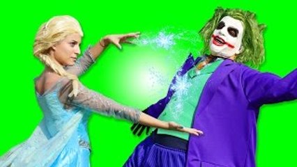 Spiderman vs Joker vs Frozen Elsa - Spiderman Rescues in Real Life - Fun Superheroes Movie