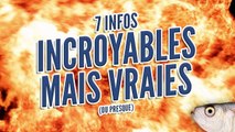 Top 7 des infos incroyables, mais vraies (ou presque ...)