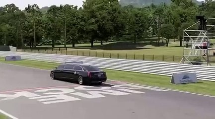 Watch this amazing Limousine reverse drive